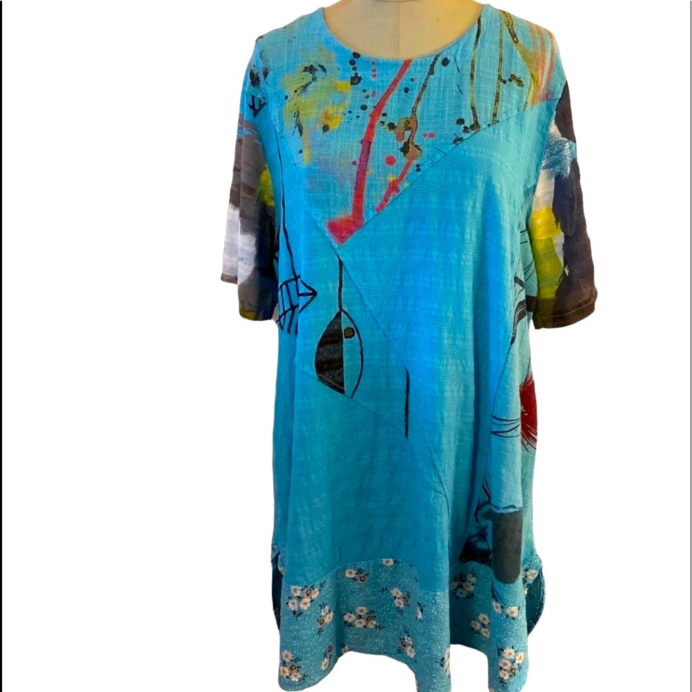 Art to Wear Made in Italy Cotton tunic Lagenlook top